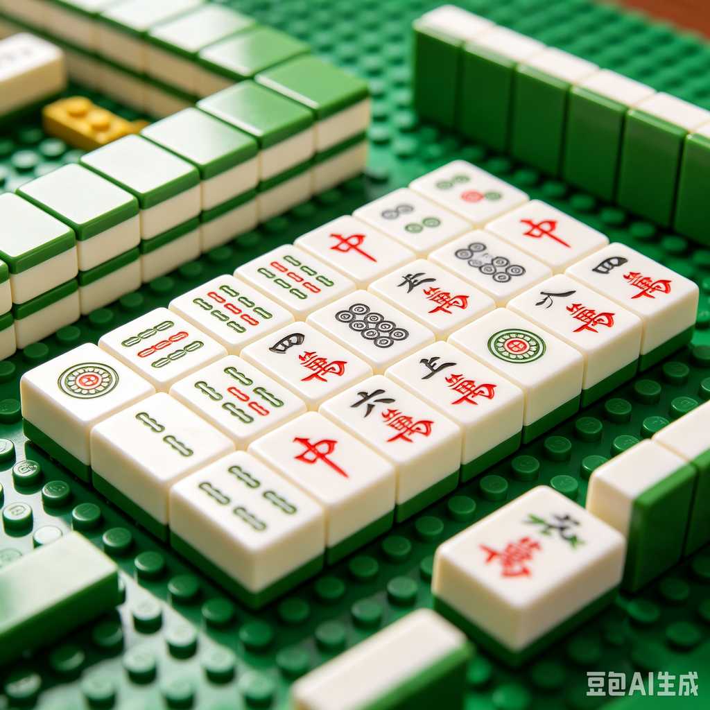 artistic mahjong tiles set